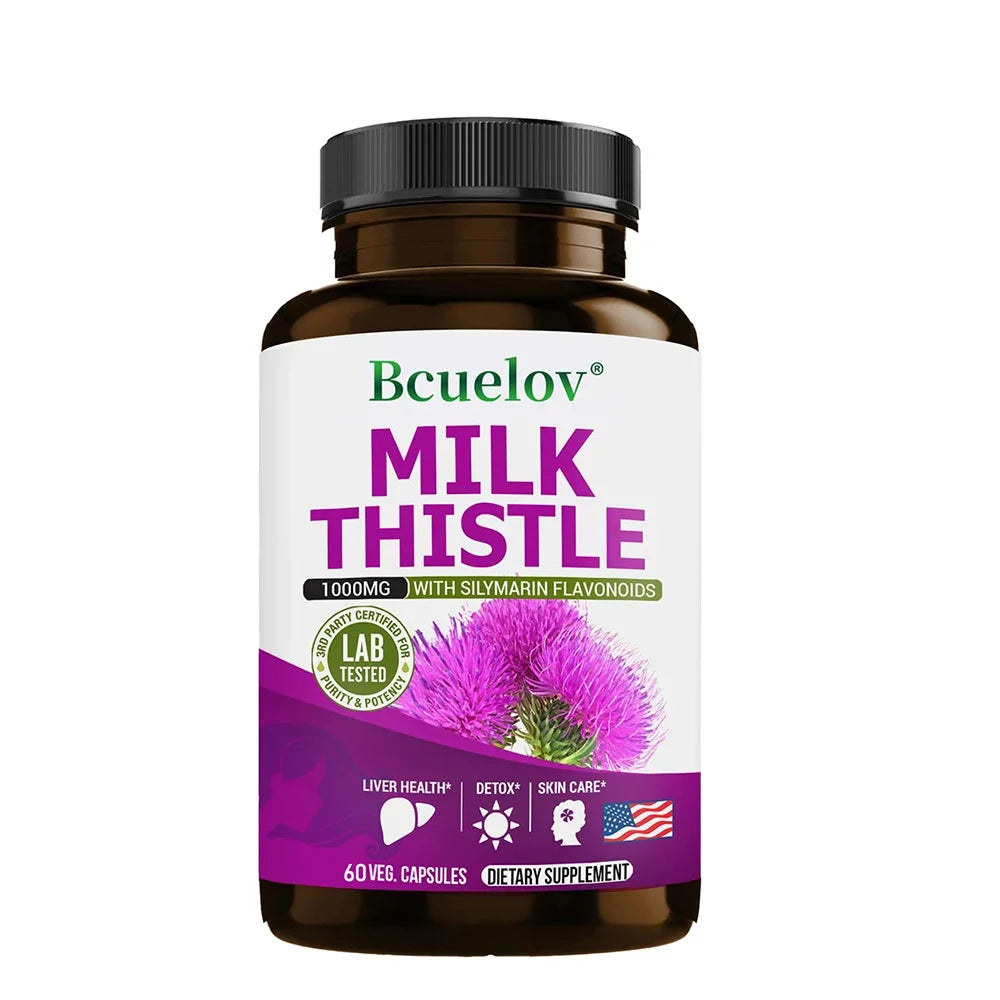 Fatty Liver Cleanse and Liver Detox Supplement with Milk Thistle Extract-for Men and Women, Supports Liver Health, Heart Health