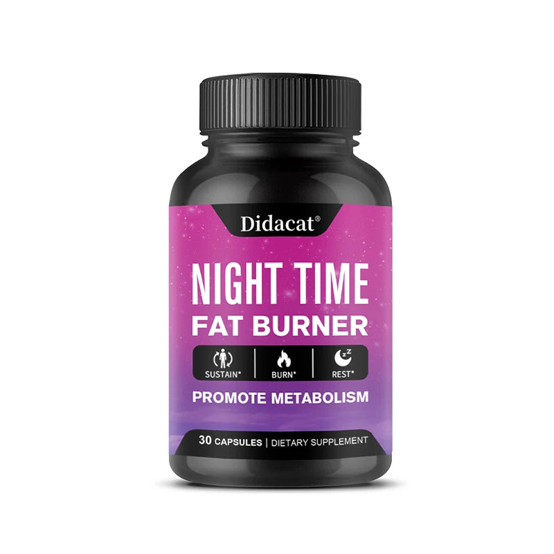 Nighttime Fat Burner - Boosts Metabolism, Suppresses Appetite, Promotes Sleep, Healthy Weight Management Supplement