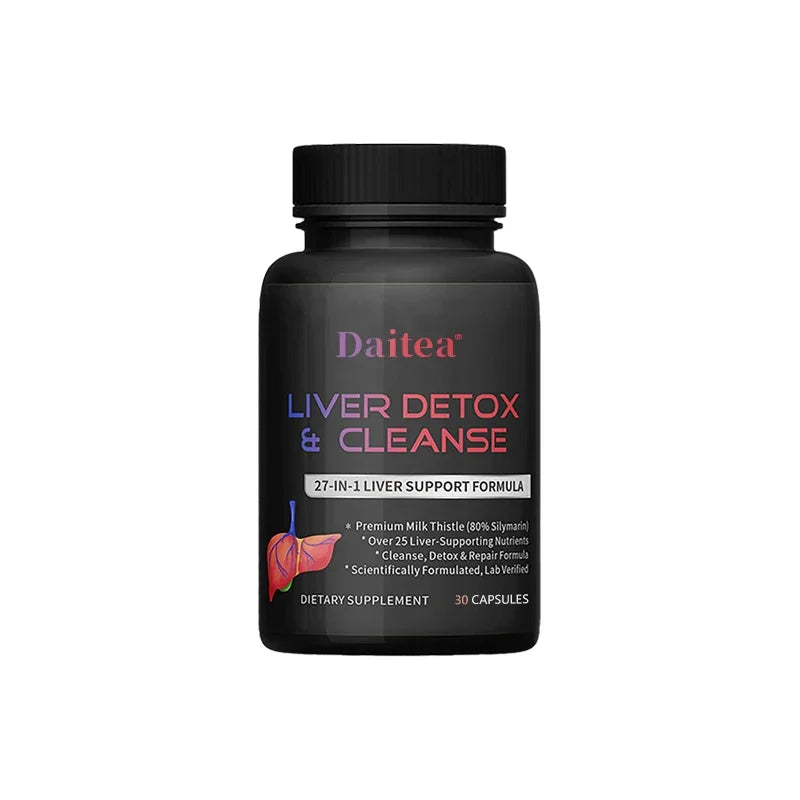 Liver Cleanse Detox Health Supplement With Milk Thistle Supports Healthy Liver Function Men & Women 30/60/120 Capsules