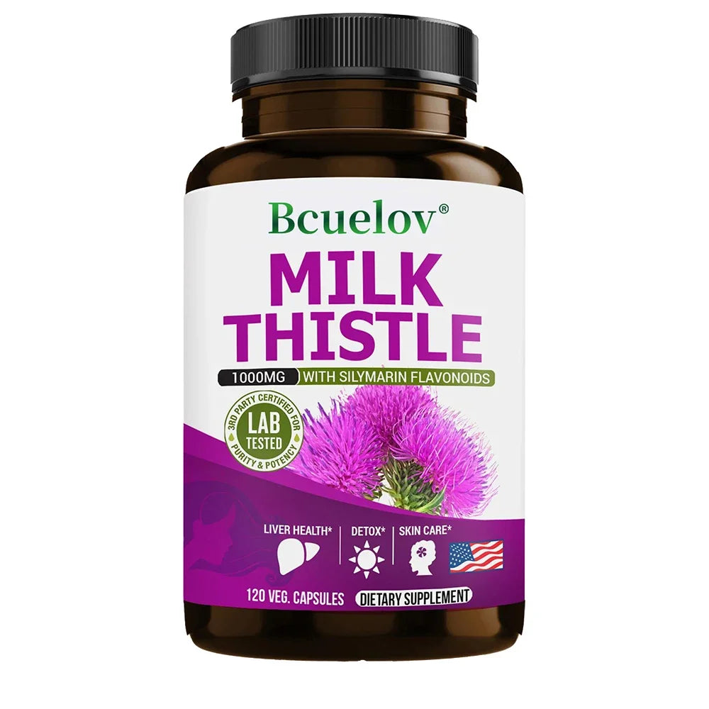 Fatty Liver Cleanse and Liver Detox Supplement with Milk Thistle Extract-for Men and Women, Supports Liver Health, Heart Health