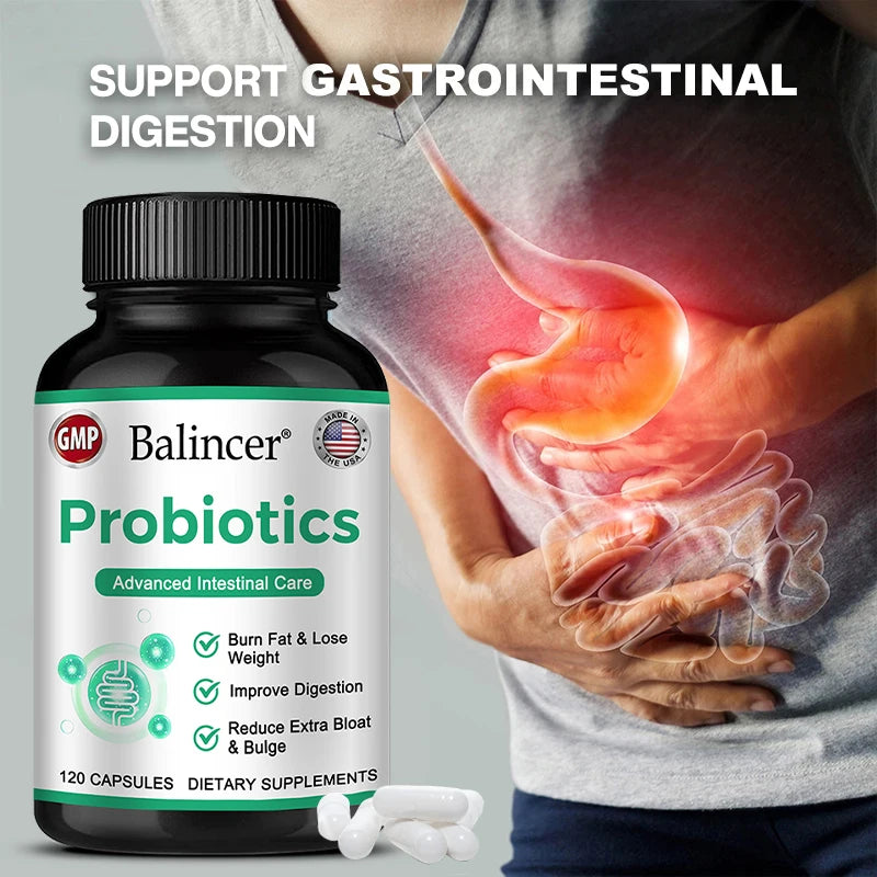 Lactobacillus Probiotic Supplement - Helps Burn Fat Metabolism & Promotes Nutrient Digestion and Gut Health for Adult Men&Women