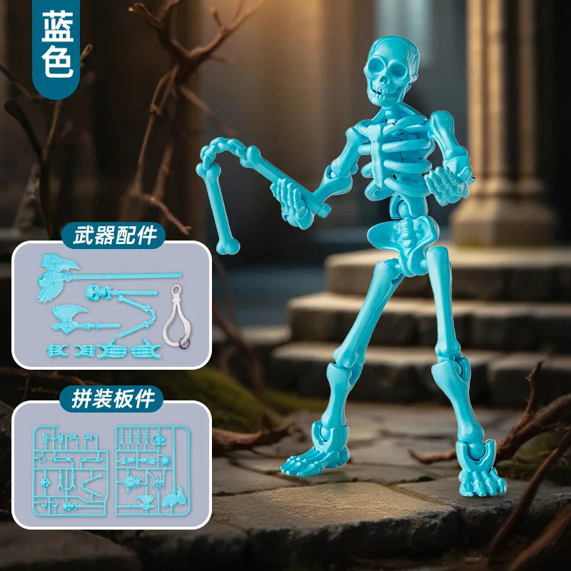 3D Skeleton Model Assembly Toy Multi Joint Mobile Skull and Bone Puppet Decoration Action Figures Anime Gifts Games Toys