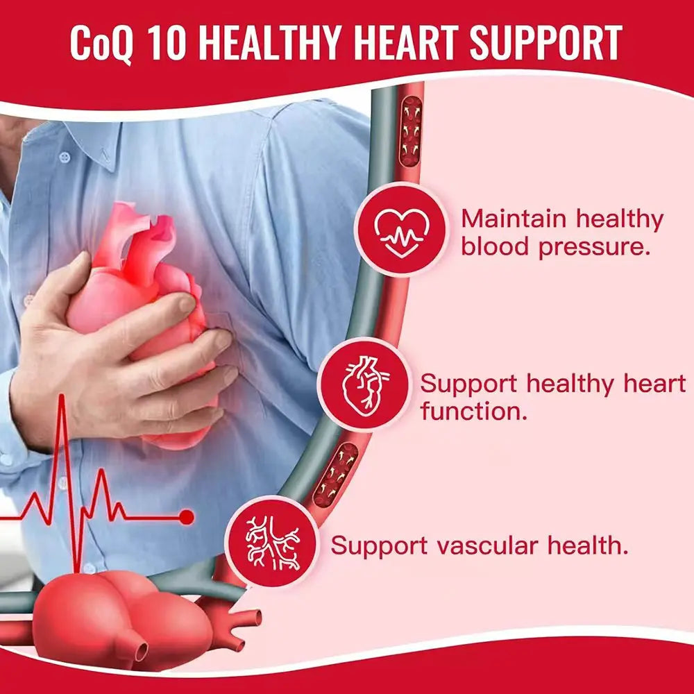 CoQ10 400mg with Omega-3, Antioxidant Supplement for Heart & Energy Health, Cellular Energy Support, Extra Strength Coenzyme Q10