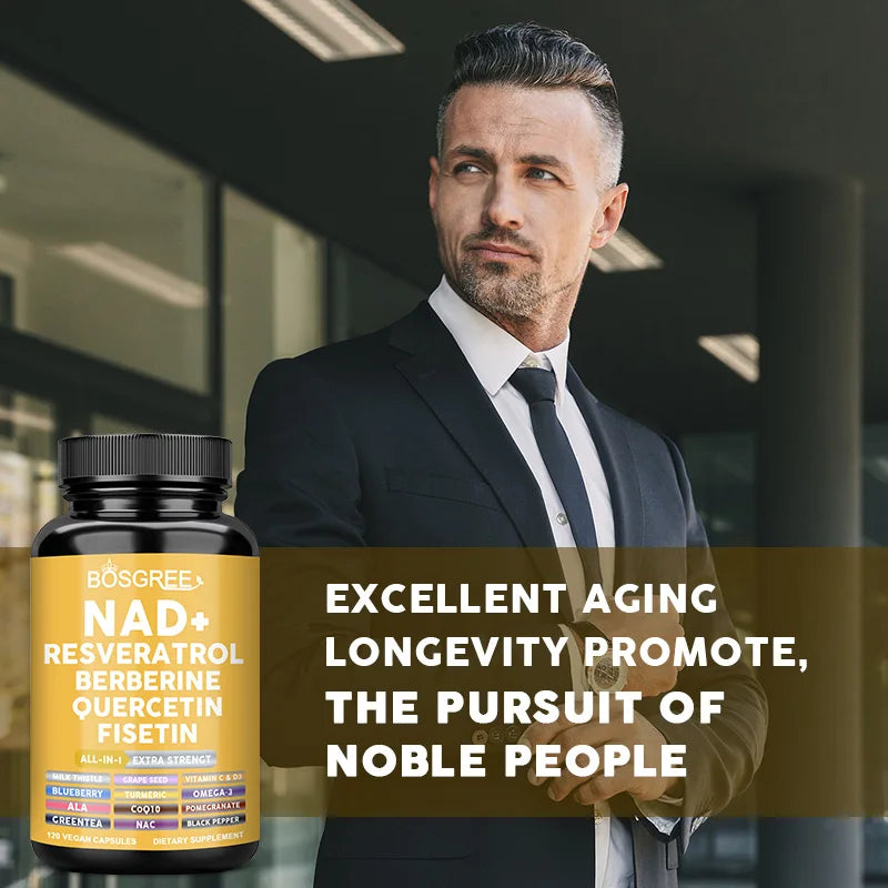 Liposomal NAD Resveratrol Supplement Support Cellular Health,Energy + Healthy Aging,Metabolic Support,Supplement for Men&Women