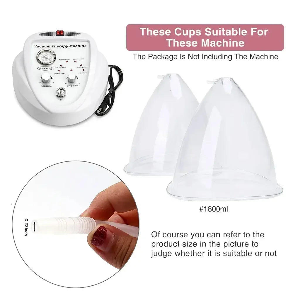 Butt Cup for Buttock  Enlargement Machine 16cm19cm 21cm 1200ml/1500ml/1800ml  Breast Enlargement Suction Hips Lifting Vacuum Cup