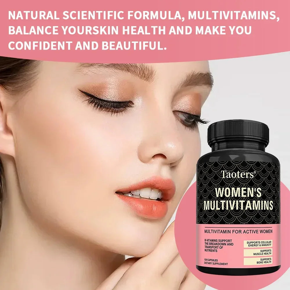 Multivitamin for Women-with Vitamin B12,A,D,C,Zinc,Magnesium & More for Complete Daily Support,Bioavailable Vitamins for Women