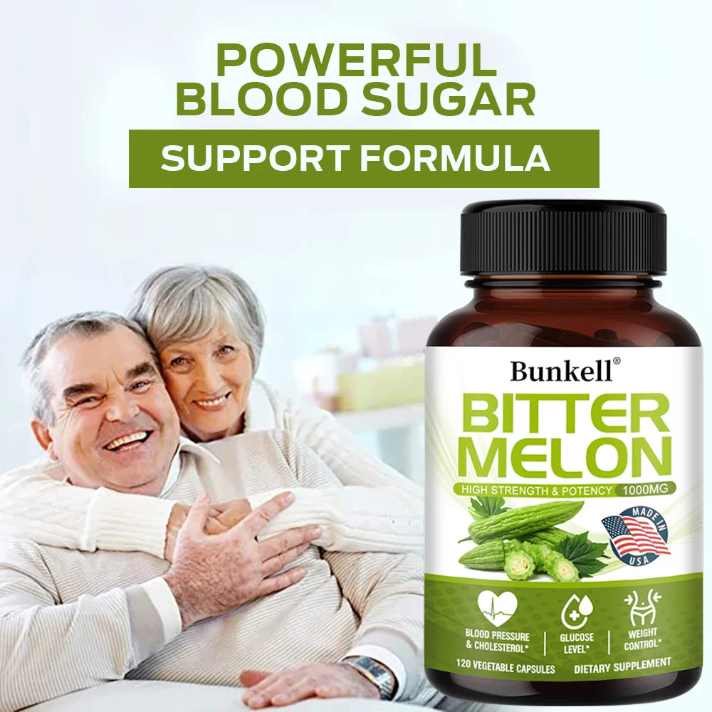 Natural Bitter Melon Extract Capsules 1000mg, Plant Supplement, Support Weight Management, Metabolic Health & Daily Body Balance
