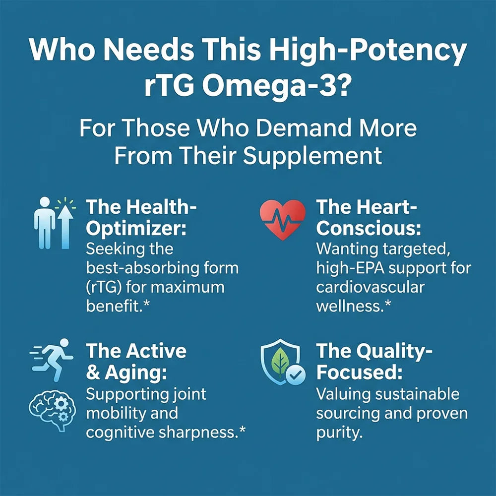 Omega 3 Fish Oil Supplement - Boosts Immunity and Promotes Joint, Eye and Skin Health, Beneficial for Brain and Heart Health