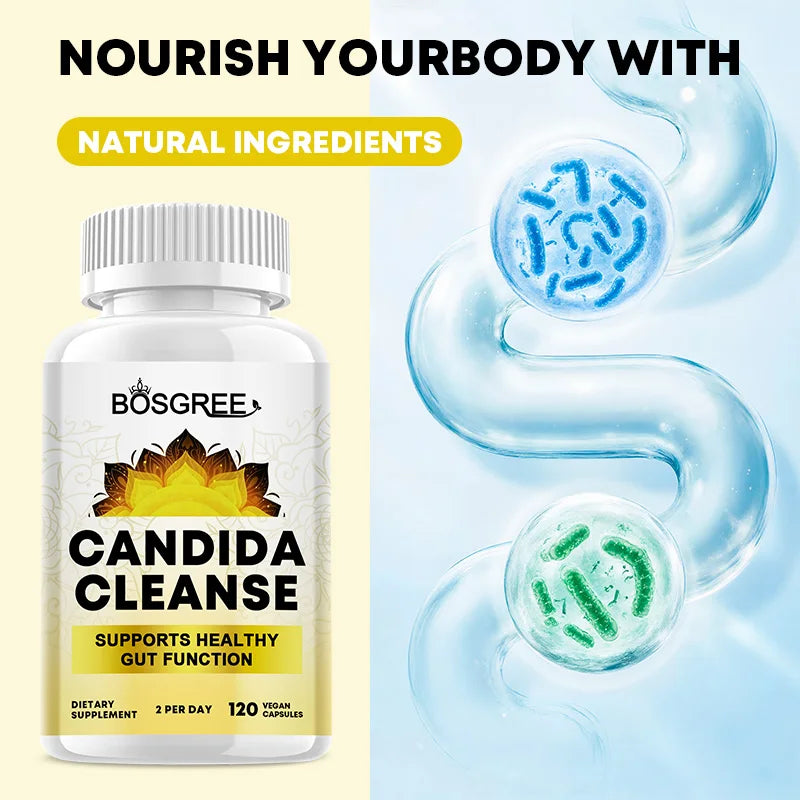 Candida Cleanse-Cleansing & Gut Health Supplement For Men & Women-Supports Metabolism,Energy,Gut Detoxification & Flora Balance