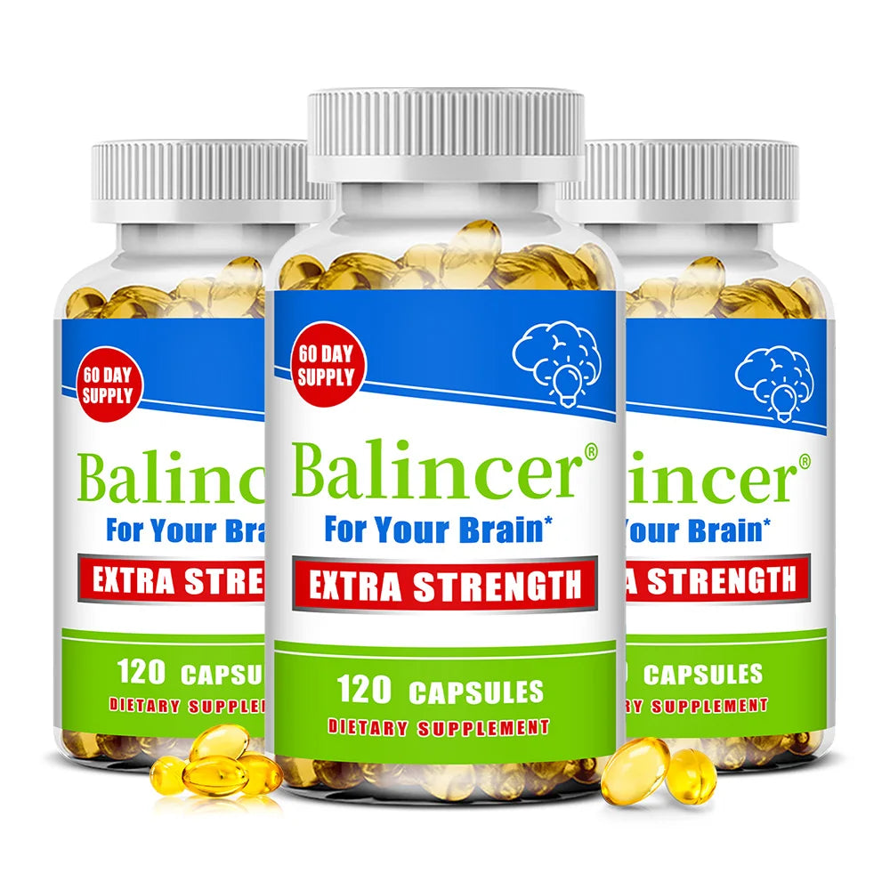 Vitamin D Capsules, Natural Brain Health Supplement, Support Cognitive Function, Memory, Concentration, Immune & Muscle Wellness