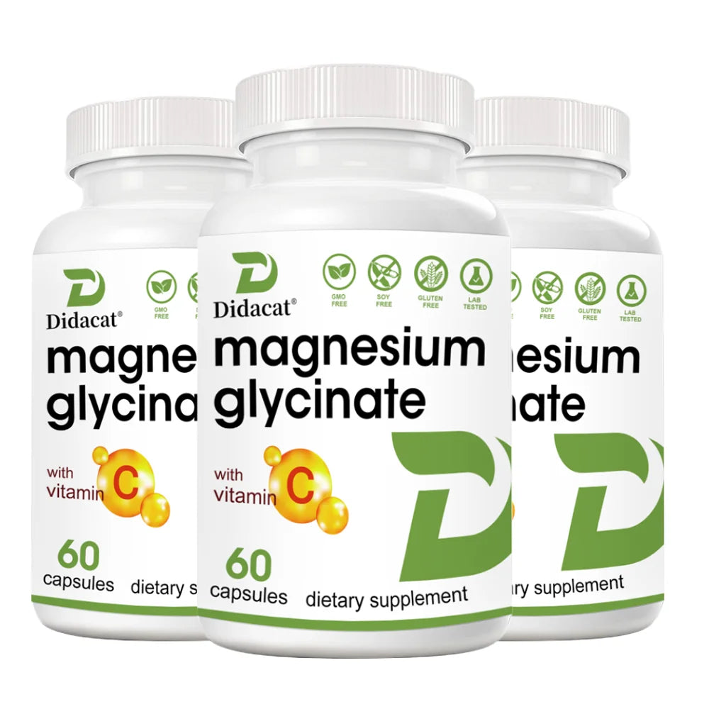 Magnesium Glycinate + Zinc Supplement Capsules, High Absorption, Support Sleep Health, Bone Joint, Brain, Strengthen Immune