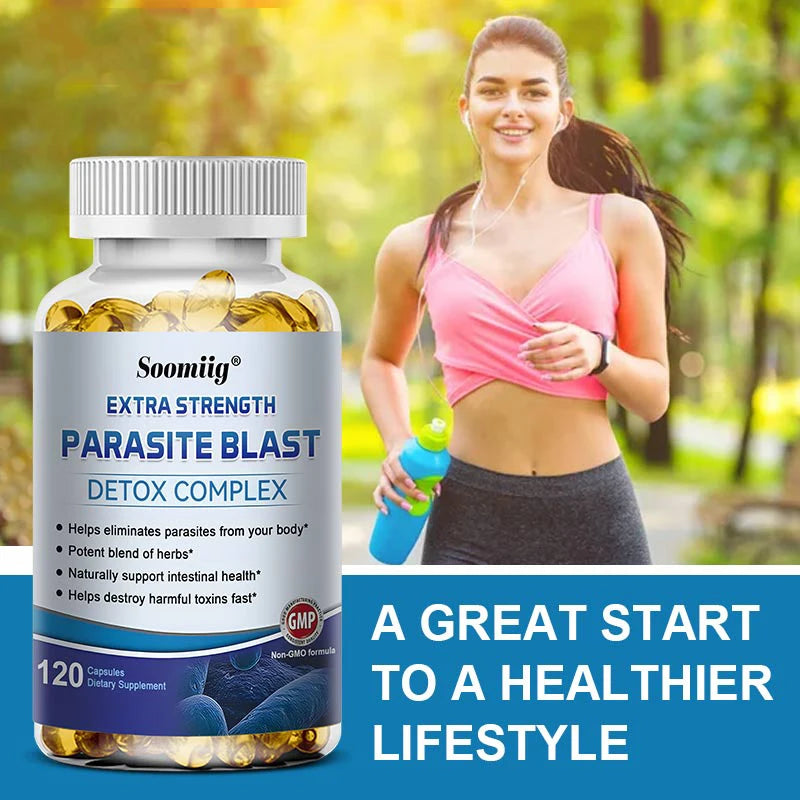 Parasite Detox - Gut Health Supplements - Gut Health - Boosts Immune System -Supports Cleansing and Detoxification, 120 Capsules