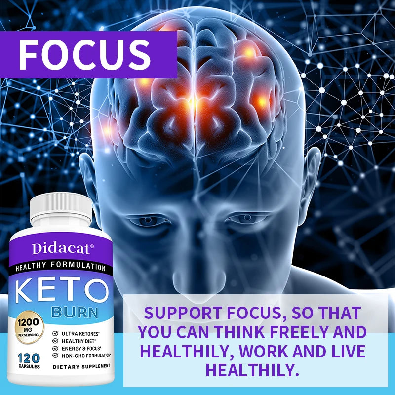 High Strength Ketone Supplement Capsules for Women and Men Loss Weight Management Detox Burning Fat Promate Digestion