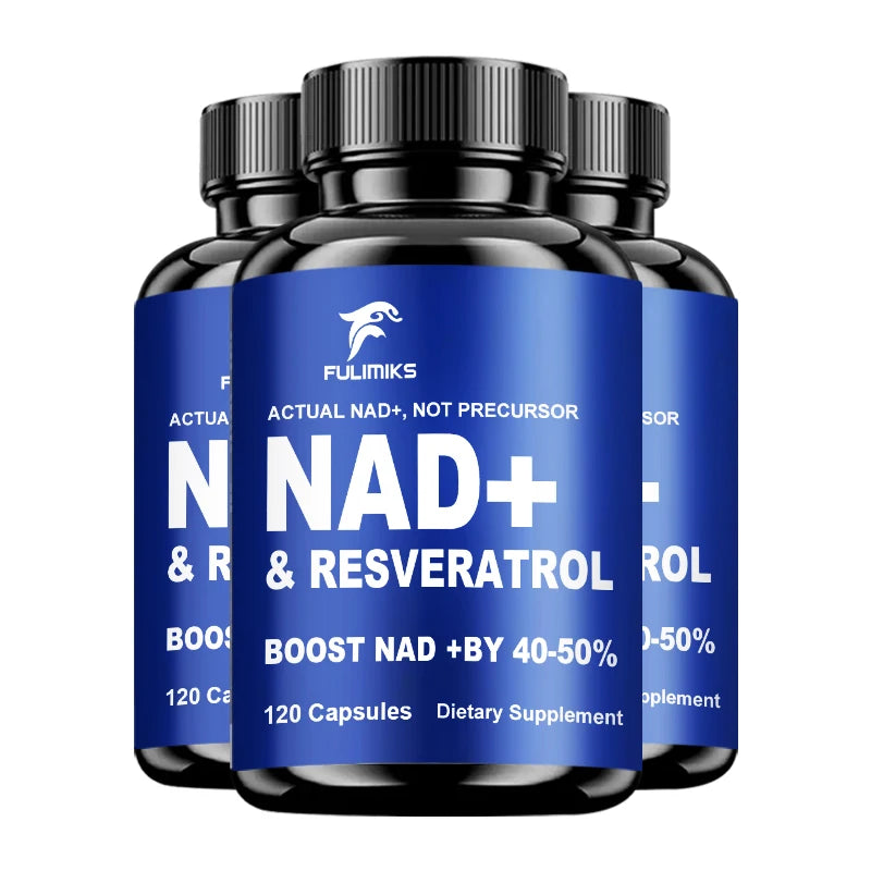 Premium NAD+ Supplement, with Pure NAD+ & Trans-Resveratrol,Vitamin, Support Cellular, Skin, Hair & Nail Health, Immune, sleep