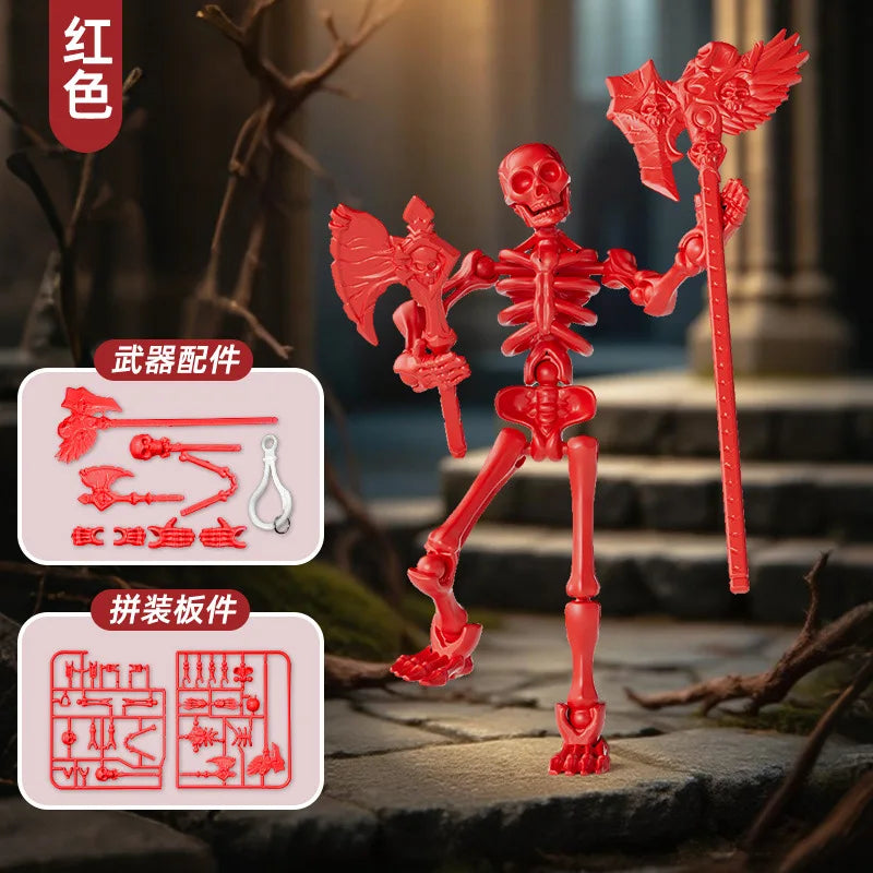 3D Skeleton Model Assembly Toy Multi Joint Mobile Skull and Bone Puppet Decoration Action Figures Anime Gifts Games Toys
