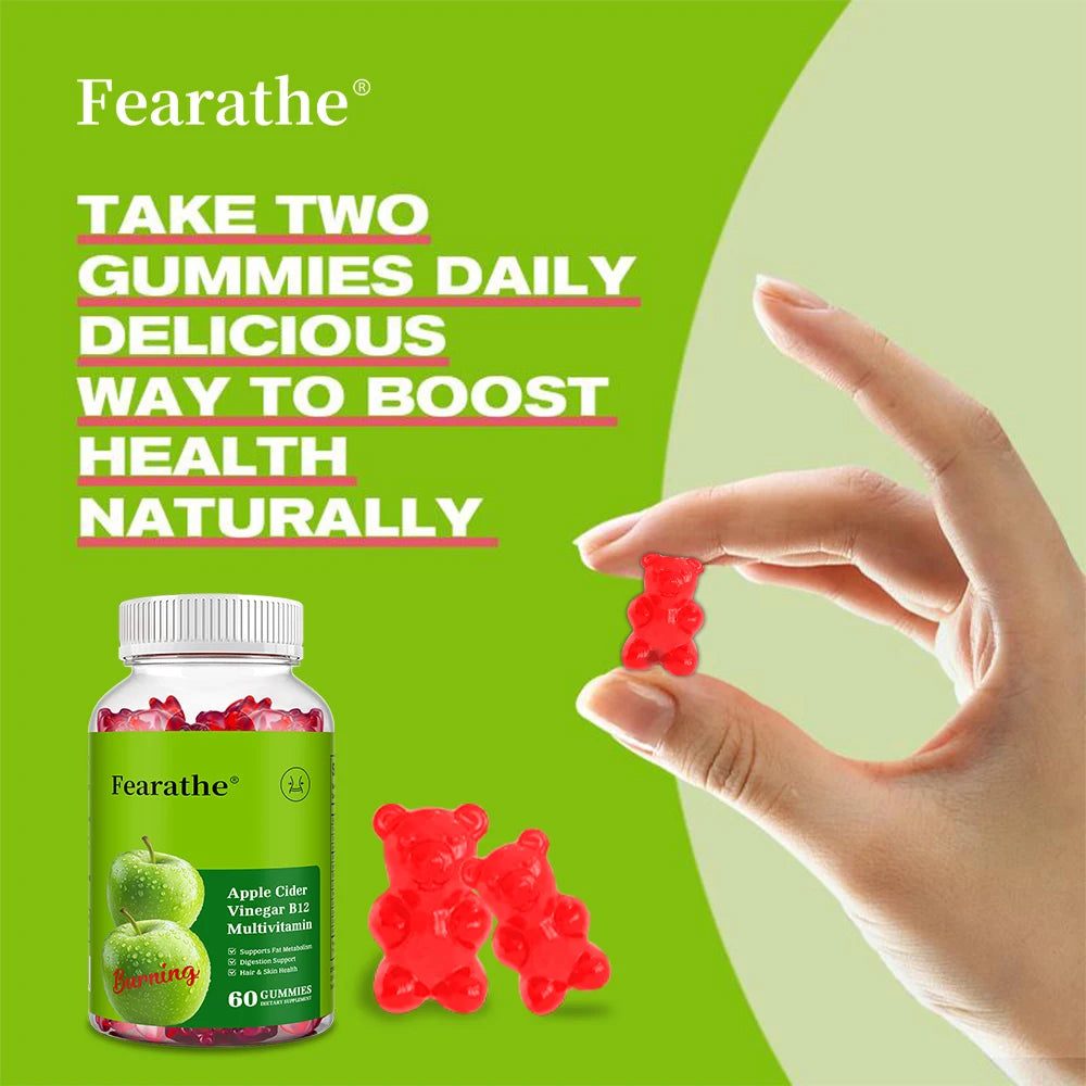 Apple Cider Vinegar Gummies - Fat Burner, Boosts Digestion and Metabolism, Weight Management, Dietary Supplement