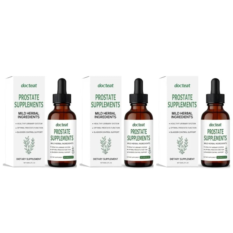 Docteat 60ml Saw Palmetto Drops Supplement Contain Mild Pumpkin Seed and Stinging Nettle Extract Support Urinary System Health