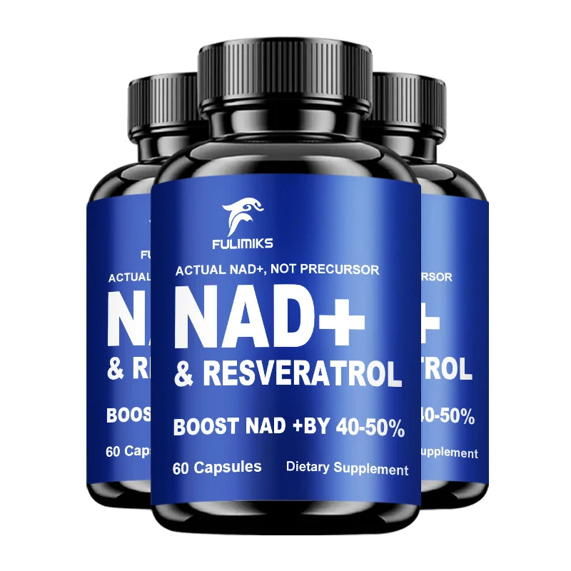 Premium NAD+ Supplement, with Pure NAD+ & Trans-Resveratrol,Vitamin, Support Cellular, Skin, Hair & Nail Health, Immune, sleep