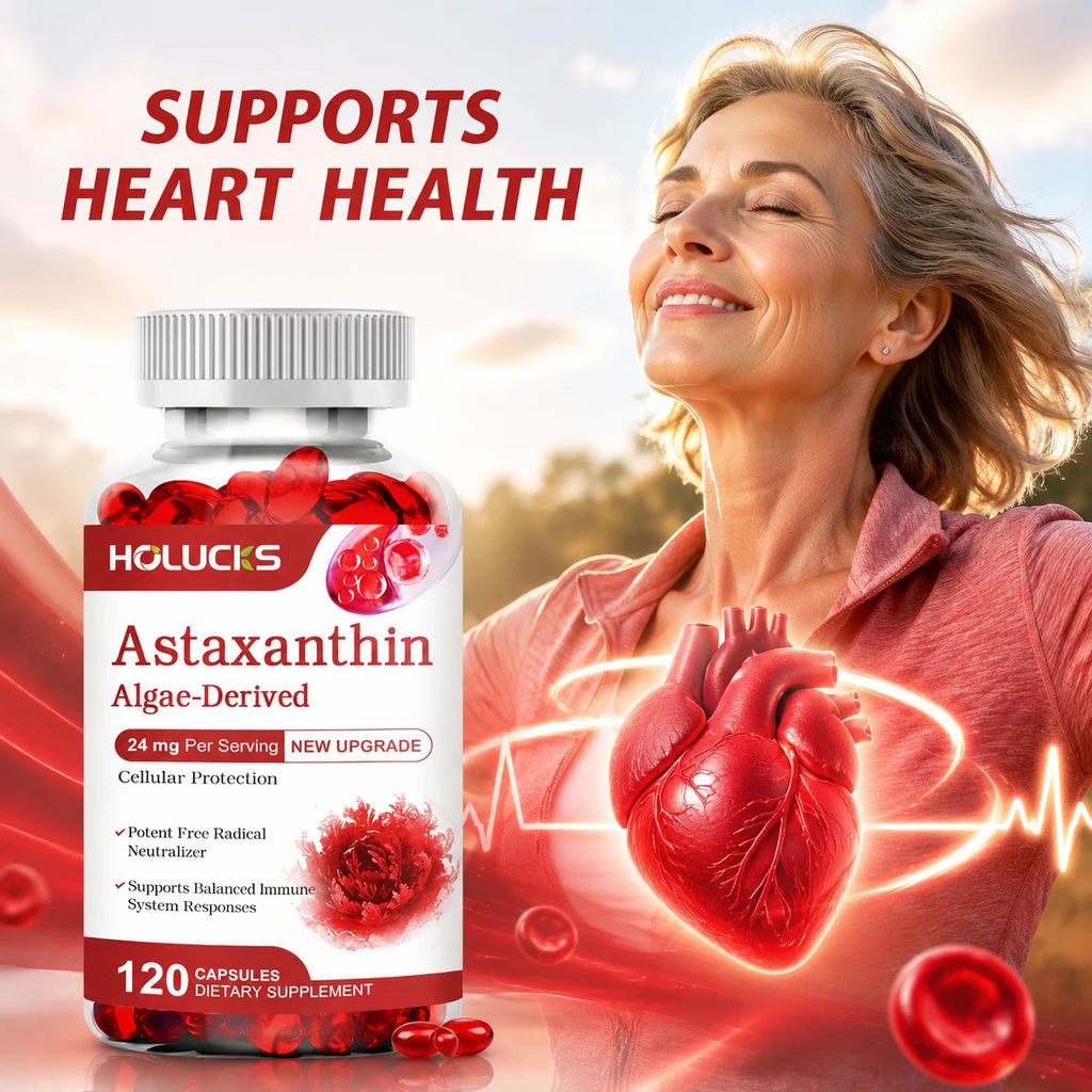 Astaxanthin 24mg Supplement, for Cardiovascular Health, Anti-aging,Support Eye,Skin,Joint, Heart & Immune Health, Antioxidant