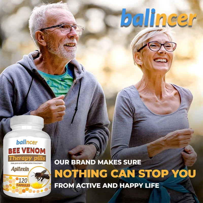 Premium Bee Venom Extract Capsules, Immune Boosting, Antioxidant, Joint and Bone Supplement, Non-GMO, 120 Capsules