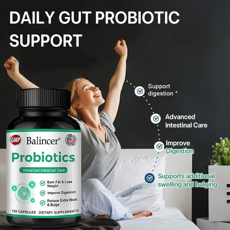 Lactobacillus Probiotic Supplement - Helps Burn Fat Metabolism & Promotes Nutrient Digestion and Gut Health for Adult Men&Women