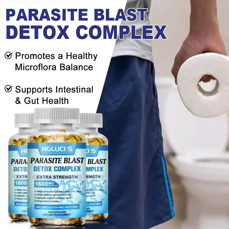 Extra Strength Parasite Cleanse Supplement, Natural Herbal Blend, Support Intestinal Health & Full Body Detox for Men & Women