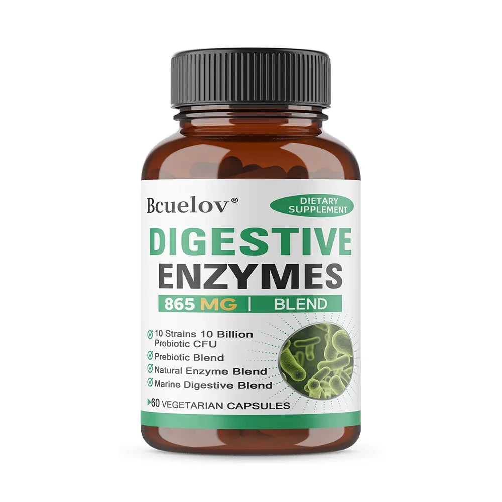 Digestive Enzymes Supplement - Digestion and Intestinal Health for Adults Men and Women, Promotes Nutrient Absorption