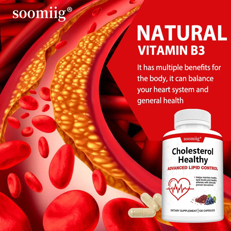 Red Yeast Rice Extract with Grape Seed Supplement Capsules for Heart Health Support - Skin & Eye Wellness, Vegan Friendly