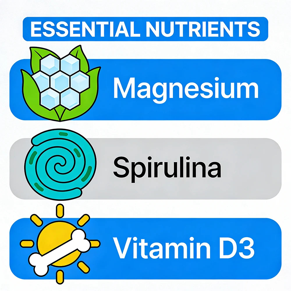 Magnesium 800mg Vitamin D3 Capsules, High Absorption, Supports Sleep, Muscle Recovery, Bone, Heart & Immune Health for Men Women