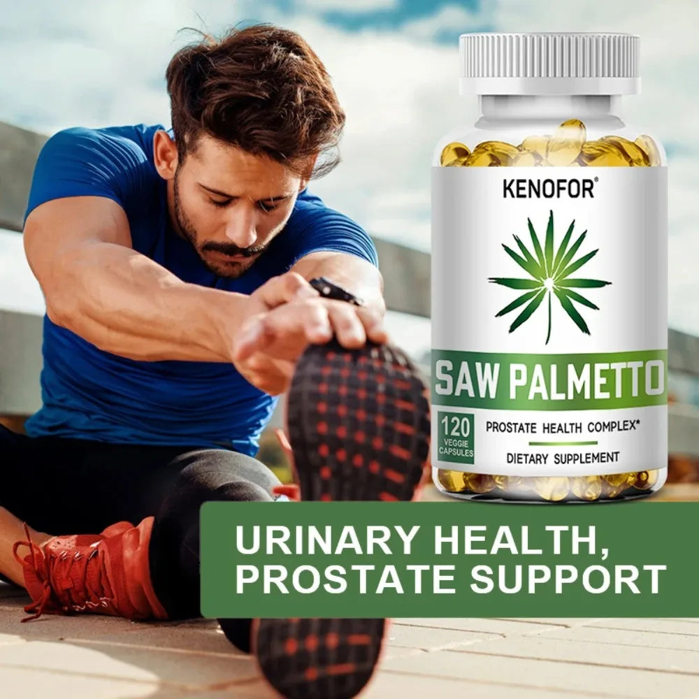 Saw Palmetto Extract Capsules Prostate Health Supplement Hair Growth for Mens Help Normal Urination Frequency