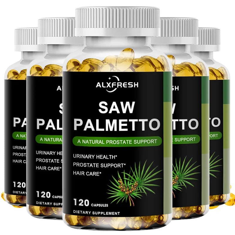 Saw Palmetto Capsules High Potency for Prostate, Urinary Tract ,Bladder Hair Health Supplement