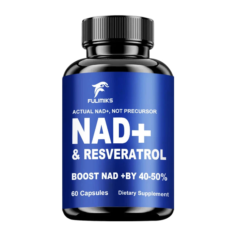 Premium NAD+ Supplement, with Pure NAD+ & Trans-Resveratrol,Vitamin, Support Cellular, Skin, Hair & Nail Health, Immune, sleep