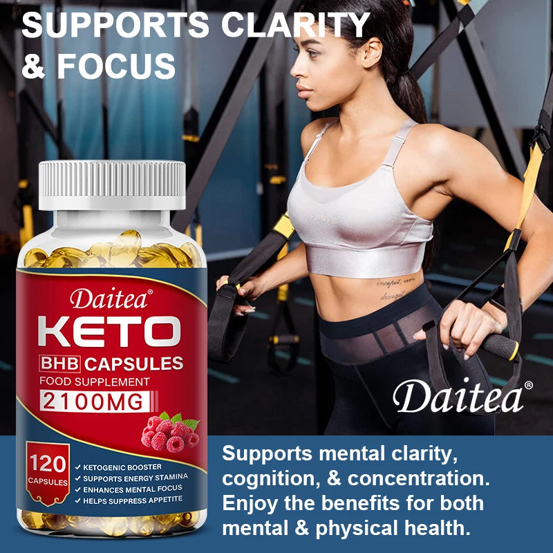 Keto BHB Capsules - Supports Weight Management, Energy, Concentration, Promoting Metabolism, Ketogenic Diet Ketone Supplement