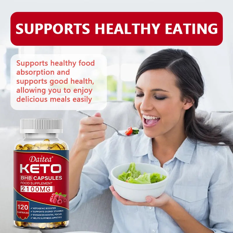 Keto BHB Capsules - Supports Weight Management, Energy, Concentration, Promoting Metabolism, Ketogenic Diet Ketone Supplement