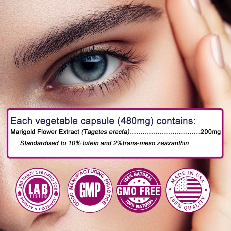 Lutein and Zeaxanthin Supplement - Supports Eye Health and Bright Vision, for Men and Women, Eye Health Supplement